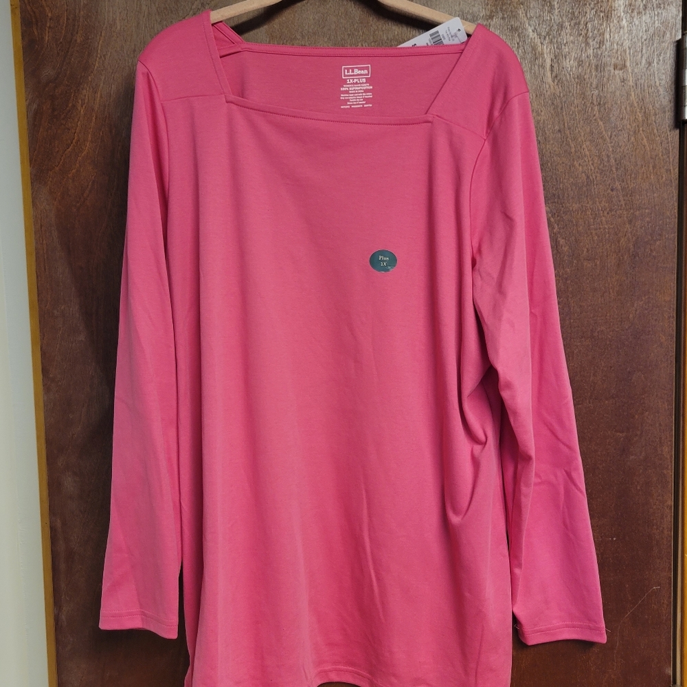 L.L. Bean Pink Long Sleeve Tee